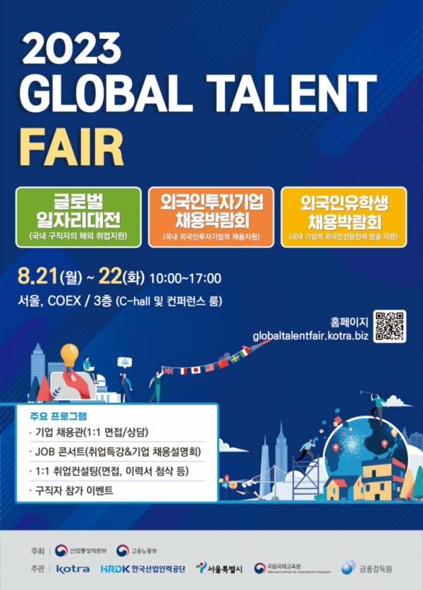 ‘2023 글로벌 탤런트 페어(GLOBAL TALENT FAIR)’ 포스터 (자료 제공=고용노동부)