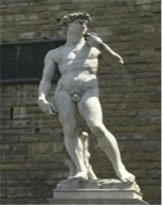 미켈란젤로의 David像...높이 517Cm