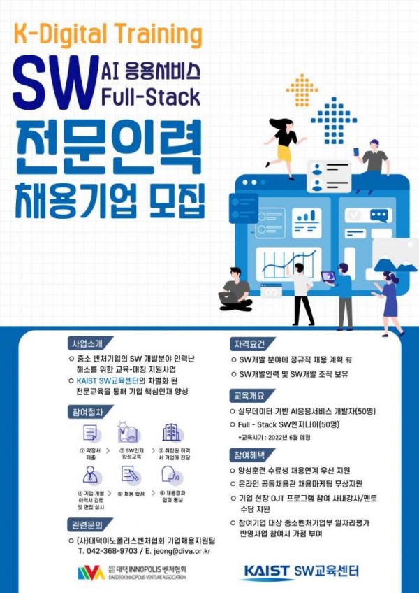 SW전문인력 채용기업 모집안내 포스터