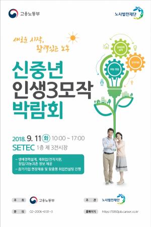 신중년 인생 3모작 박람회 9월 11일 개최..참여기업 모집