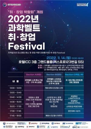 연구개발특구진흥재단, 2022년 과학벨트 취·창업 페스티벌 14일 개최